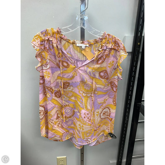 Top Short Sleeve By Maison Damelie In Floral Print, Size: M