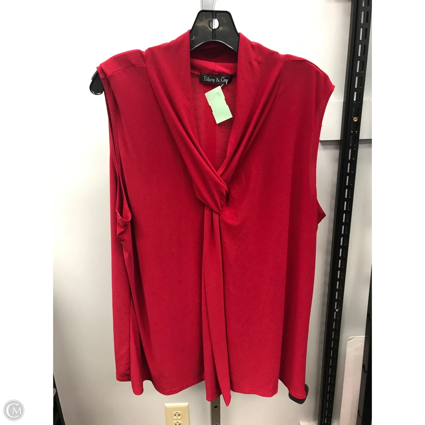 Top Sleeveless By Clothes Mentor In Red, Size: 3x
