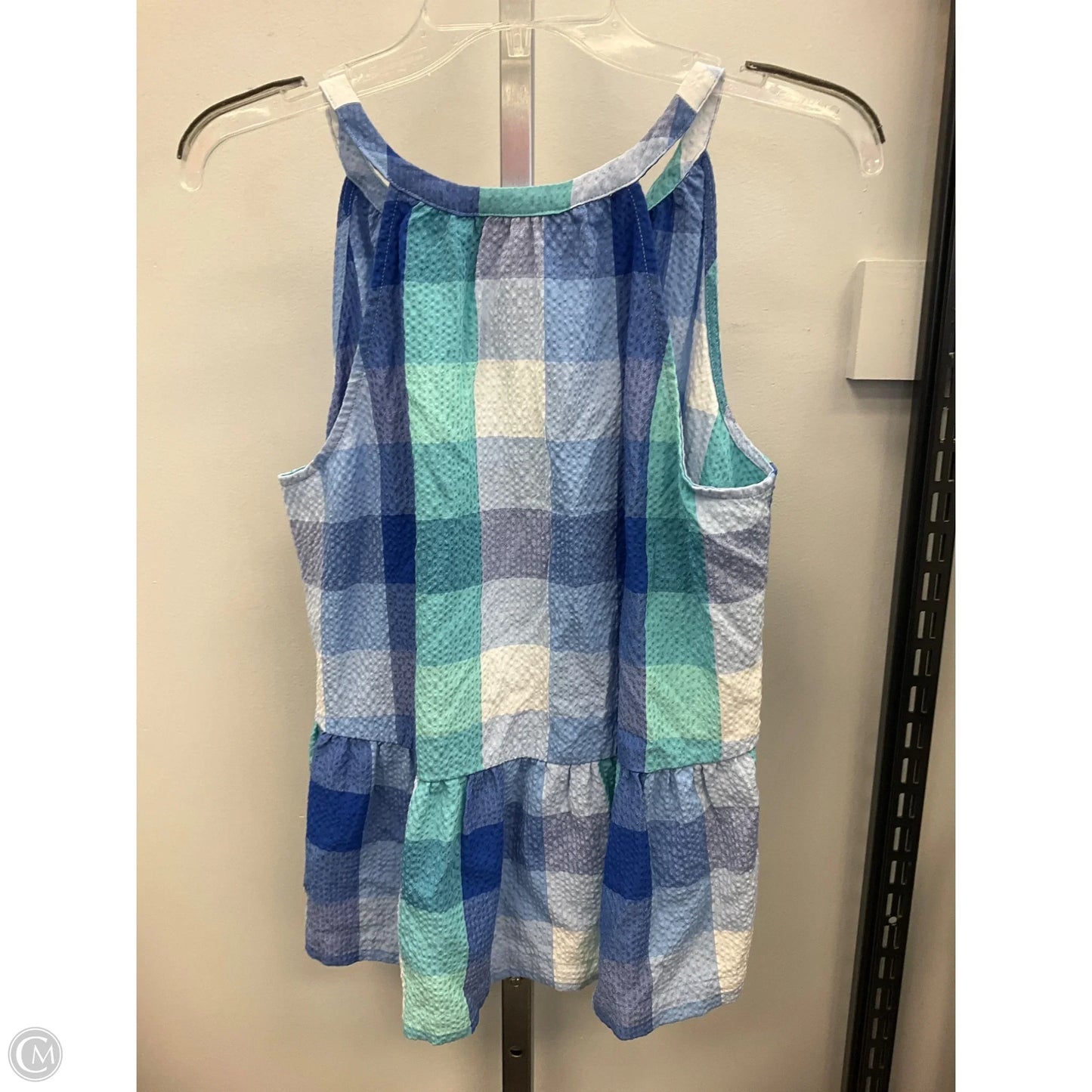 Top Sleeveless By Loft In Blue & Green, Size: S