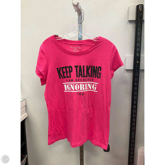 Top Short Sleeve Basic By Wound Up In Pink, Size: Xxl