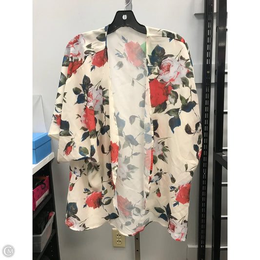 Kimono By Clothes Mentor In Floral Print, Size: S