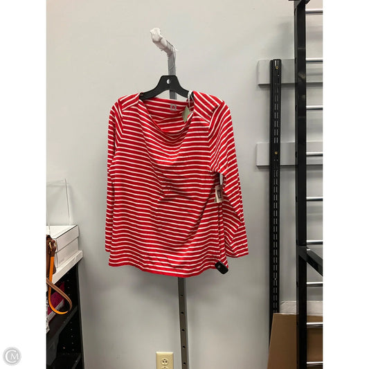 Top Long Sleeve By Anne Klein In Striped Pattern, Size: L