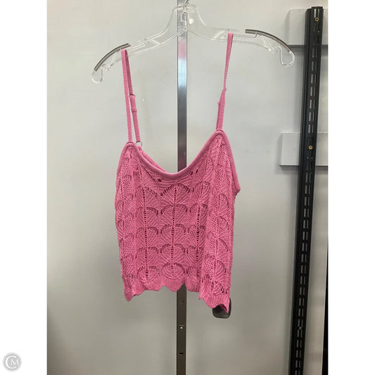 Top Sleeveless By Sage In Pink, Size: L