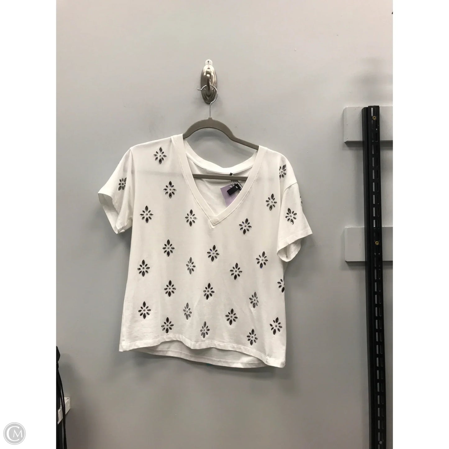 Top Short Sleeve By White House Black Market In White, Size: S