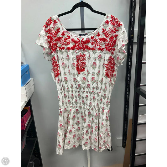 Dress Casual Short By Clothes Mentor In Floral Print, Size: Xxl
