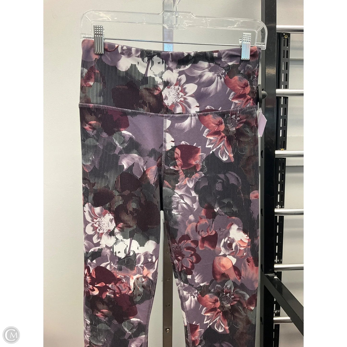 Athletic Leggings Capris By Balance Collection In Floral Print, Size: L