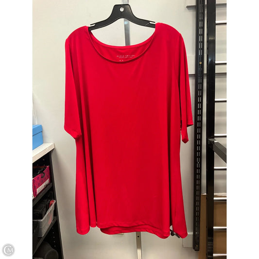 Top Short Sleeve By Susan Graver In Red, Size: 2x