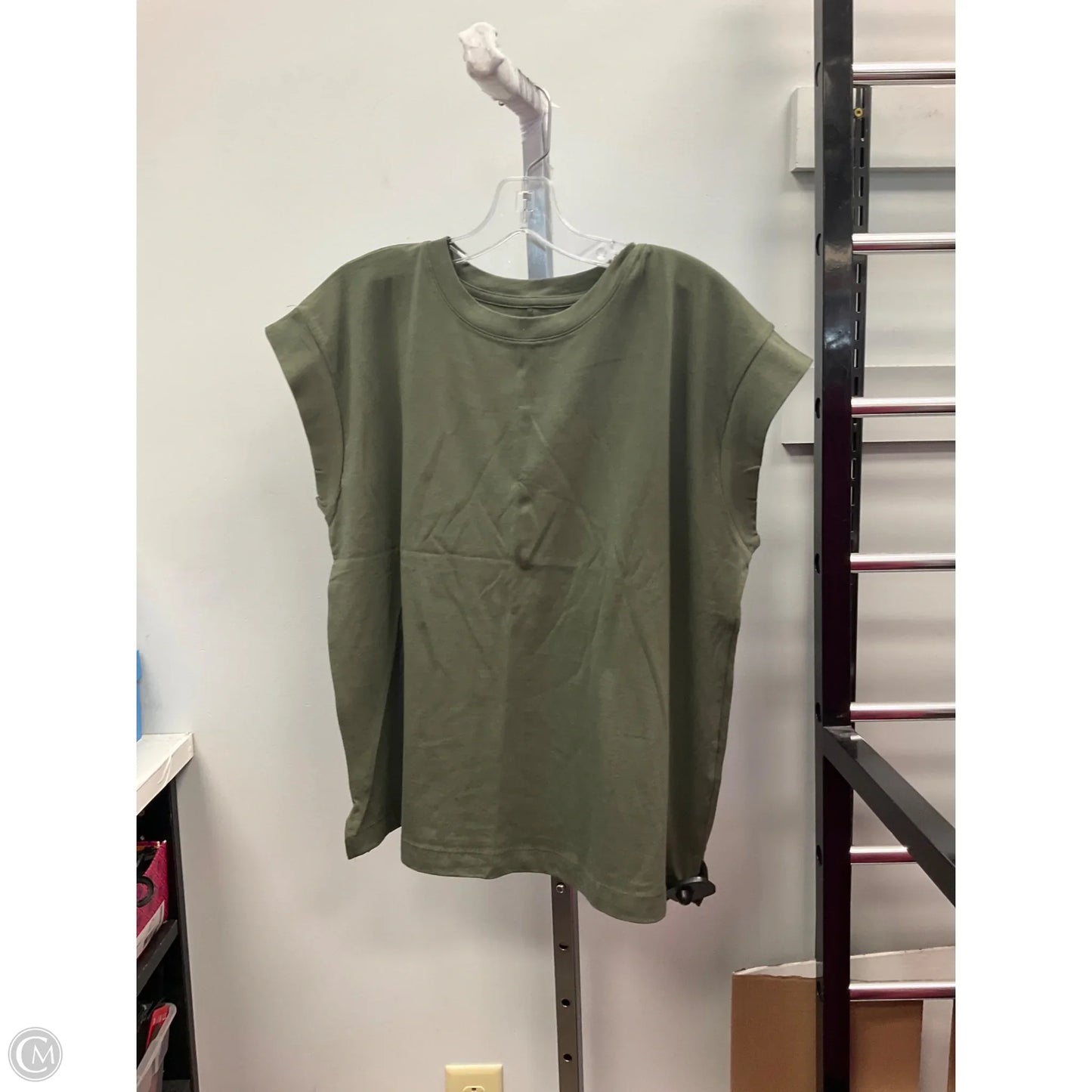 Top Short Sleeve Basic By A New Day In Green, Size: L