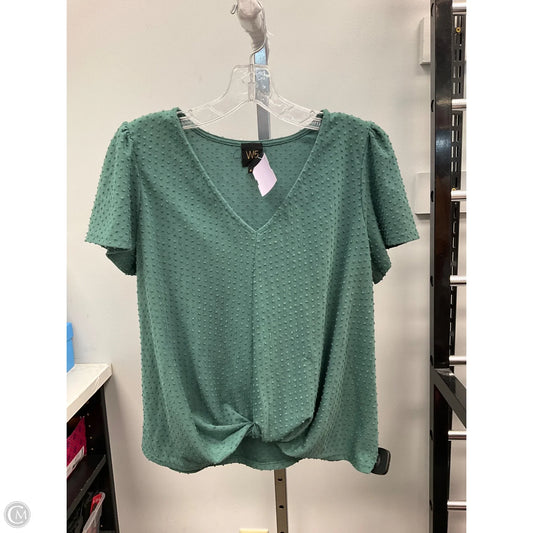 Top Short Sleeve By W5 In Green, Size: M