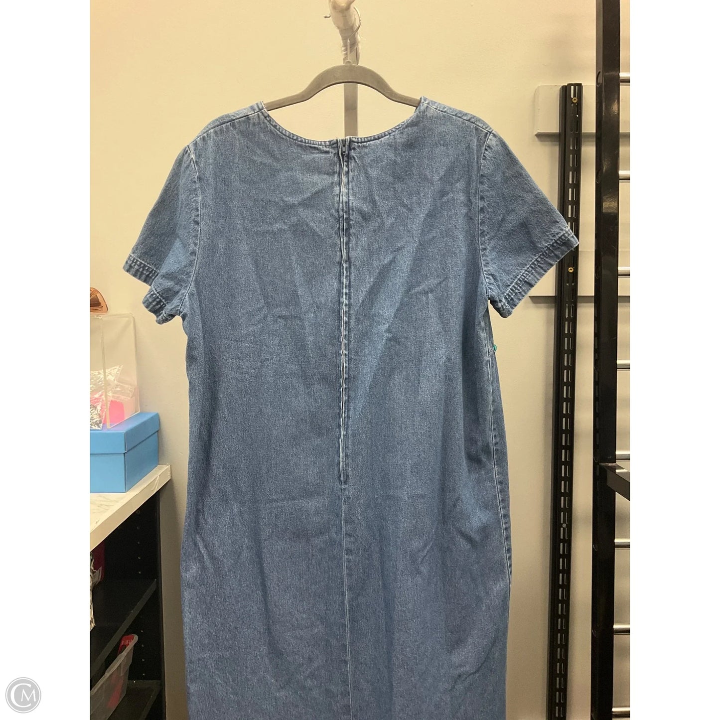 Dress Casual Maxi By Clothes Mentor In Blue Denim, Size: L