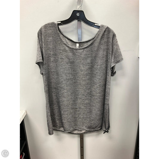 Top Short Sleeve By Ny Collection In Grey, Size: Xl