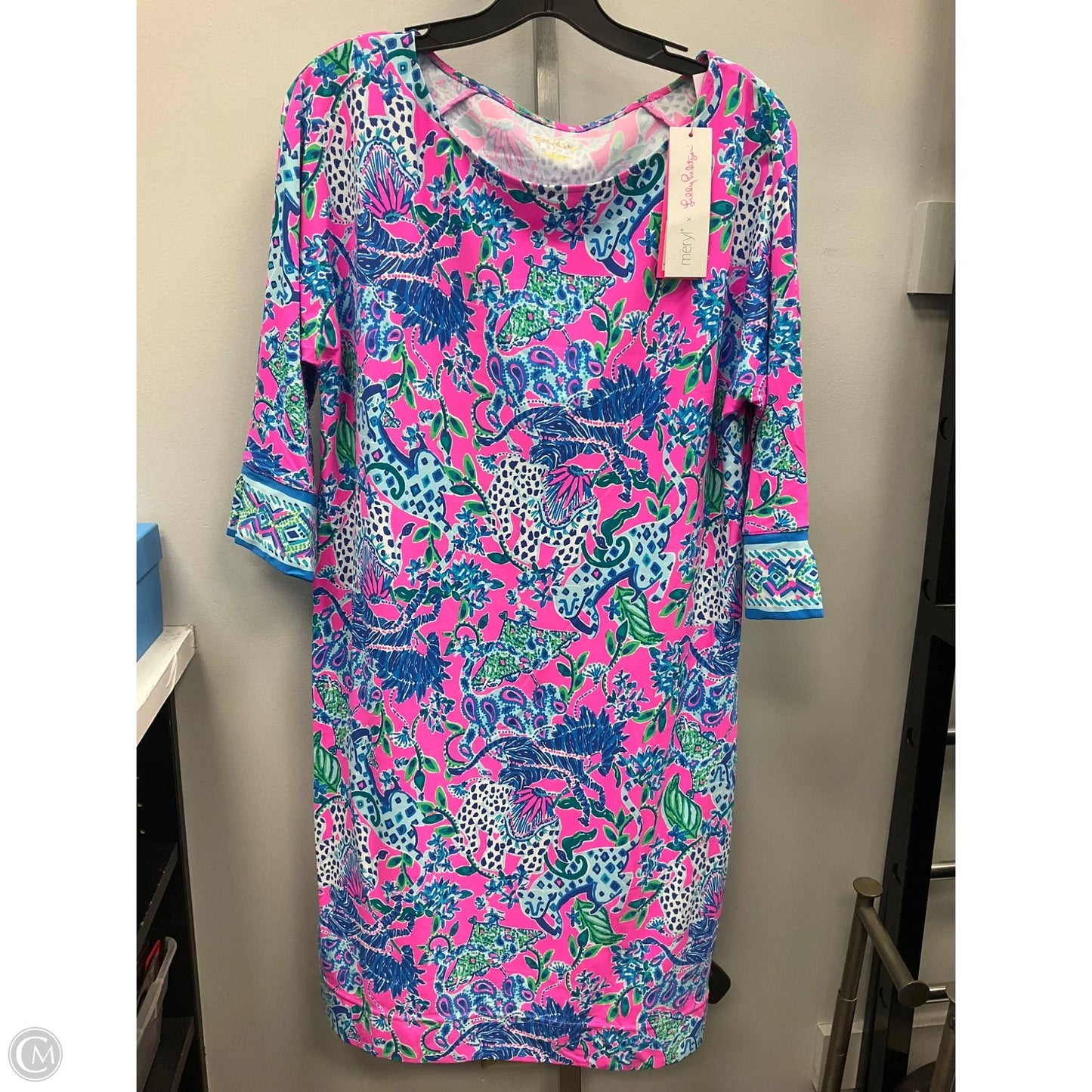 Dress Designer By Lilly Pulitzer In Blue & Pink, Size: L