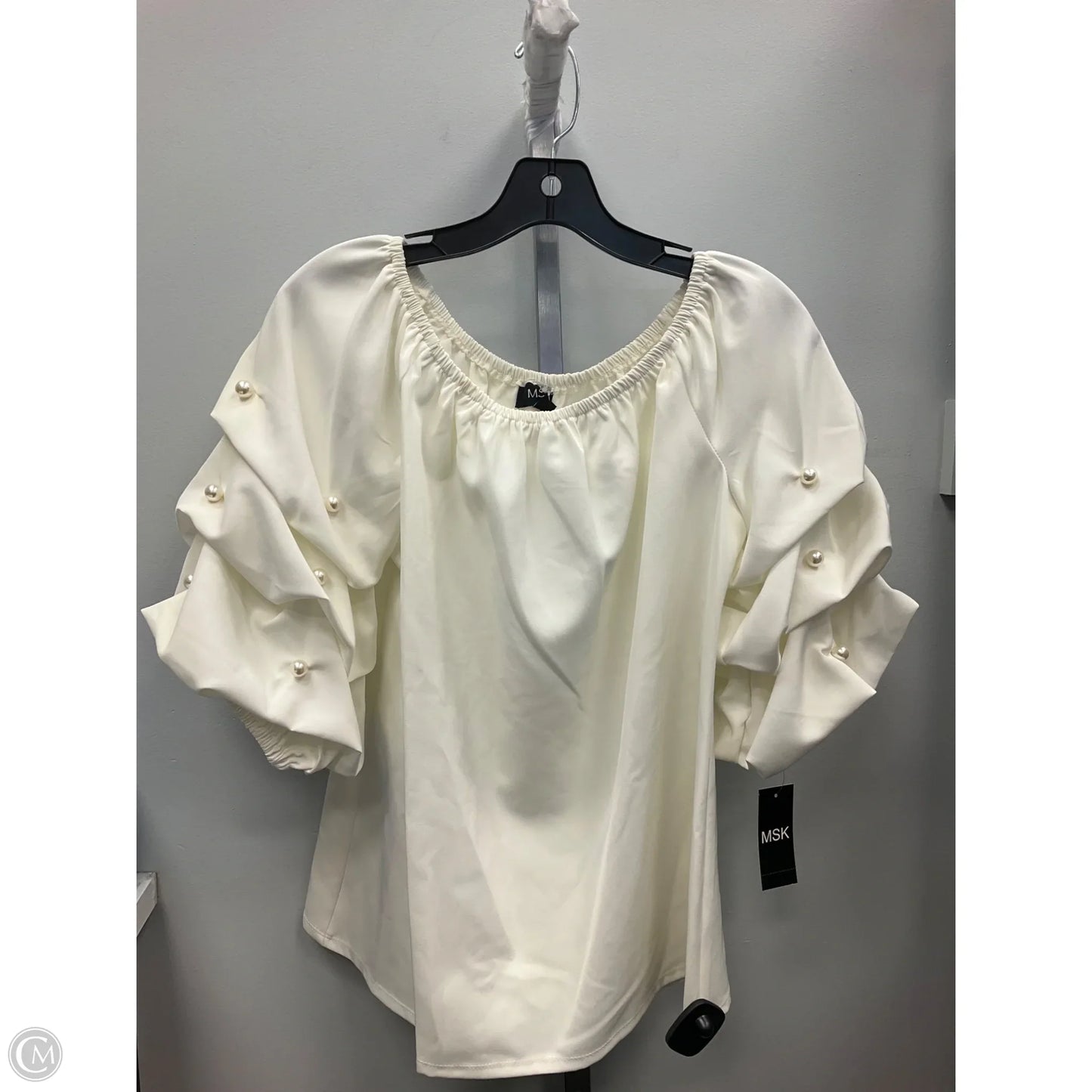 Top 3/4 Sleeve By Msk In Cream, Size: M