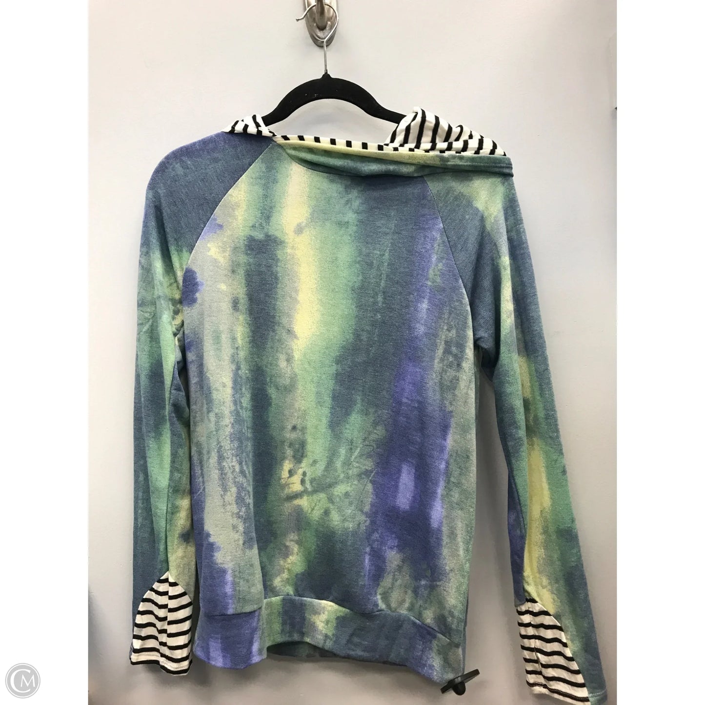 Top Long Sleeve By Cmc In Green & Purple, Size: S