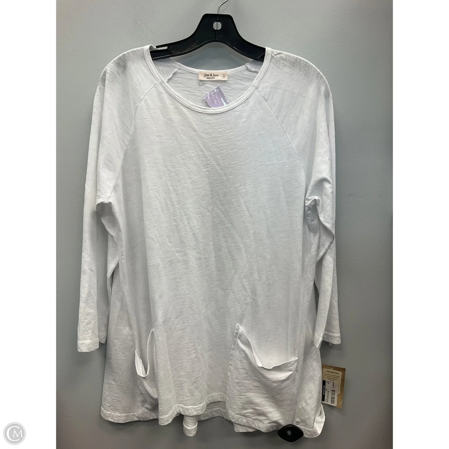 Top Long Sleeve By Jess And Jane In White, Size: S