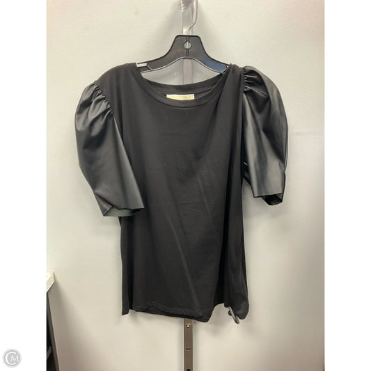 Top Short Sleeve Designer By Michael Kors In Black, Size: L
