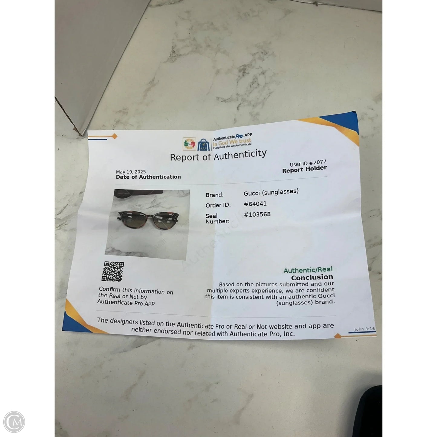Sunglasses Luxury Designer By Gucci, Size: