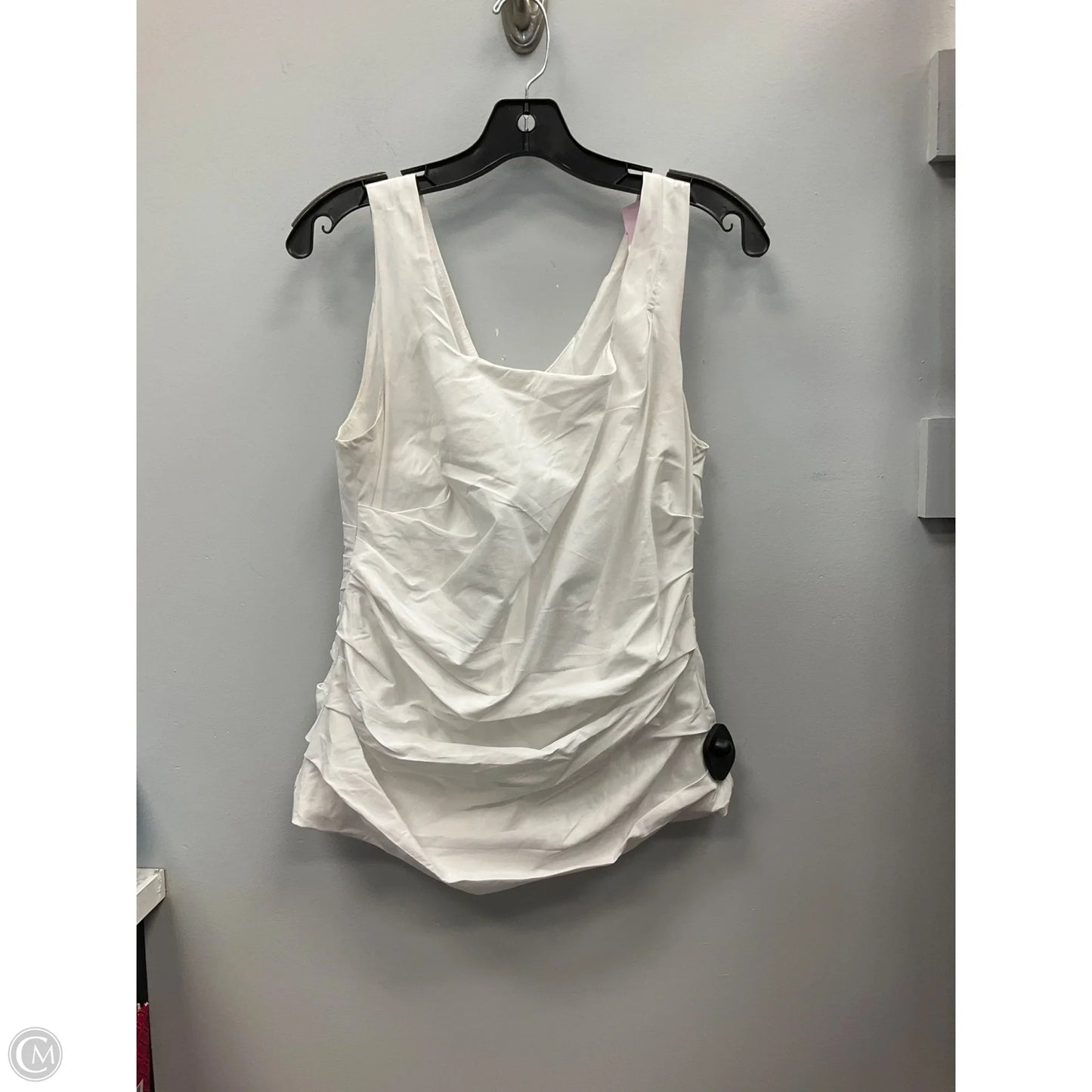 Top Sleeveless By Ann Taylor In White, Size: 10