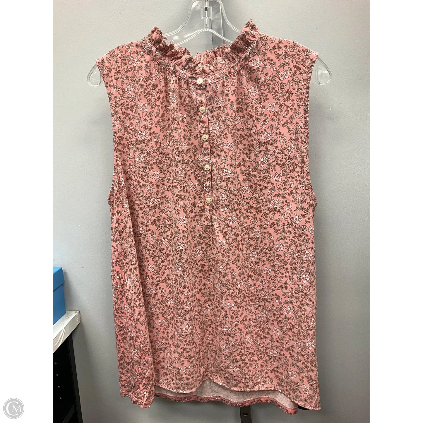Top Sleeveless By Loft In Floral Print, Size: Xl