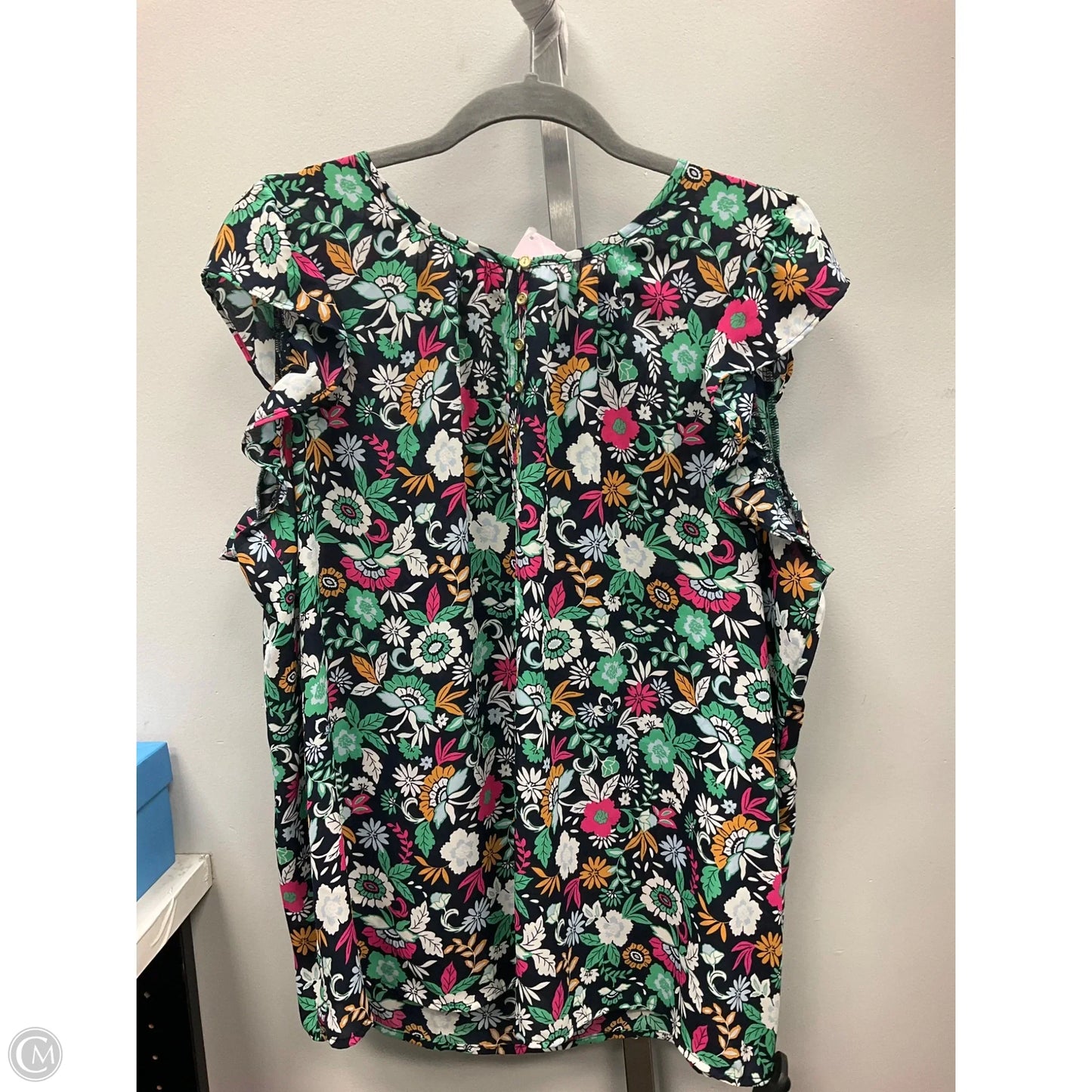 Top Sleeveless By Loft In Floral Print, Size: Xl
