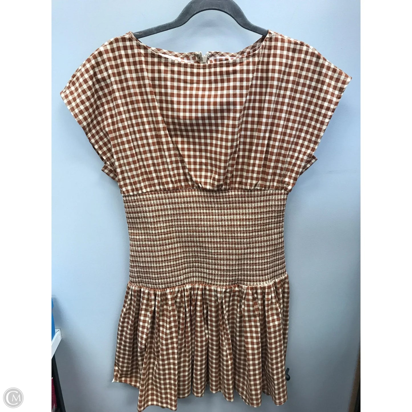 Dress Casual Short By Avec Les Filles In Checkered Pattern, Size: M