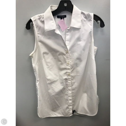 Blouse Sleeveless By Lands End In White, Size: 6