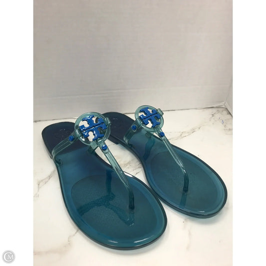 Sandals Designer By Tory Burch In Blue, Size: 7
