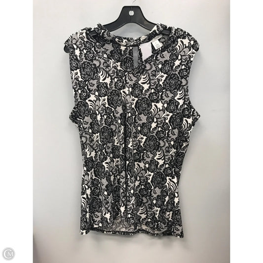 Top Sleeveless By White House Black Market In Black & White, Size: Xl
