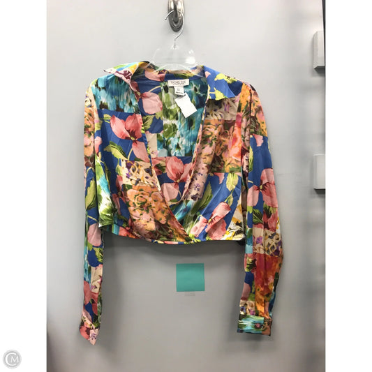 Top Long Sleeve By Rachel Zoe In Floral Print, Size: M