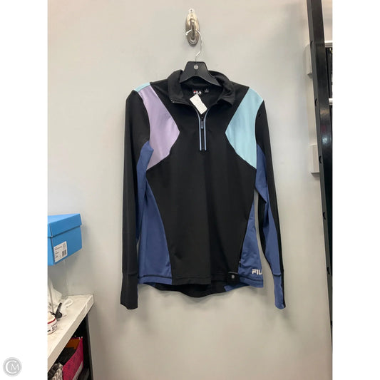 Athletic Top Long Sleeve Collar By Fila In Multi-colored, Size: S