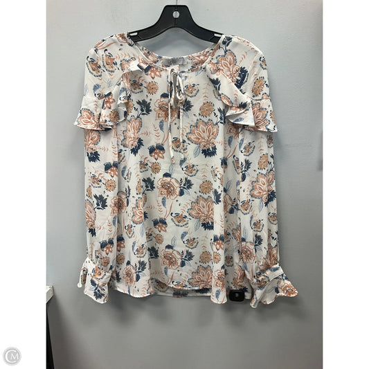 Top Long Sleeve By Dalia In Floral Print, Size: S