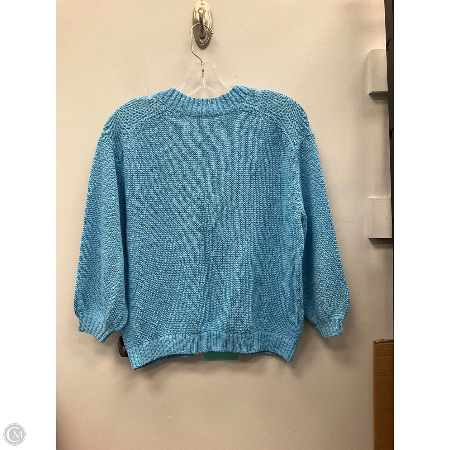Sweater Cardigan By Loft In Blue, Size: M