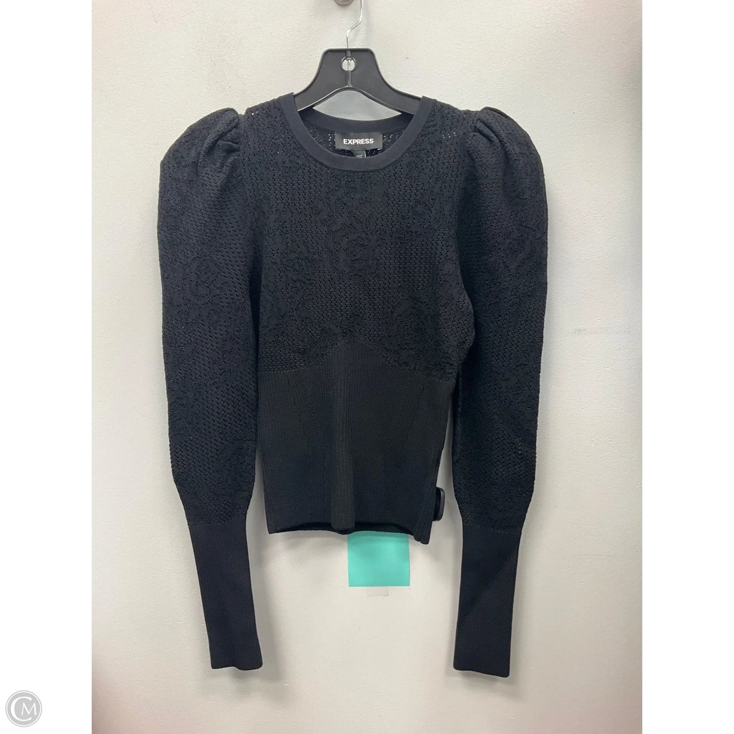Top Long Sleeve By Express In Black, Size: Xs