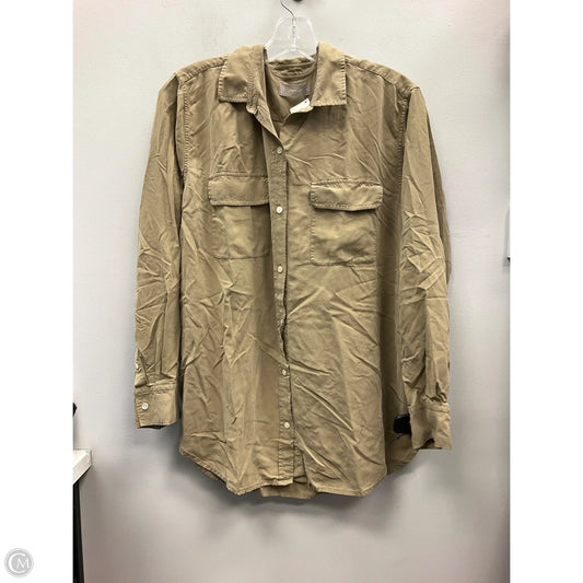 Top Long Sleeve By Everlane In Tan, Size: 12