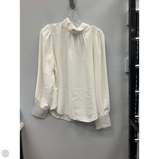 Top Long Sleeve By Ann Taylor In Cream, Size: M