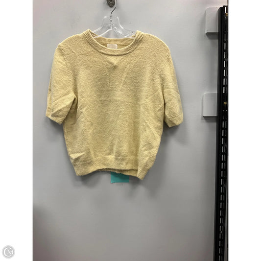 Sweater Short Sleeve By H&m In Yellow, Size: M