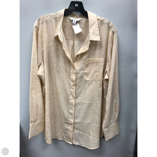 Top Long Sleeve By Nine West Apparel In Animal Print, Size: Xxl