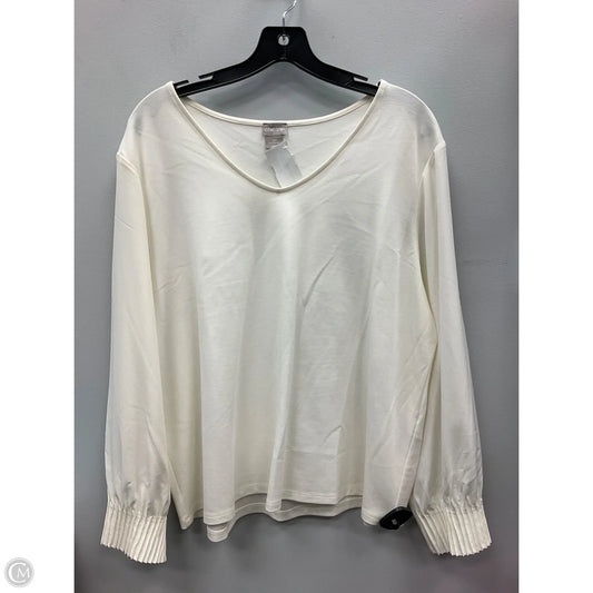 Top Long Sleeve By Chicos In Cream, Size: Xl
