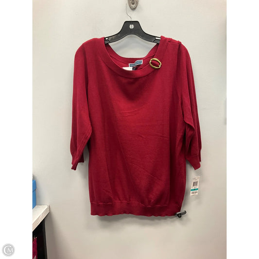 Sweater By Karen Scott In Red, Size: 0x