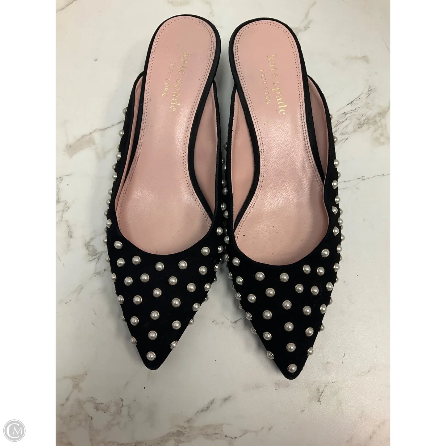 Shoes Designer By Kate Spade In Black & White, Size: 9.5