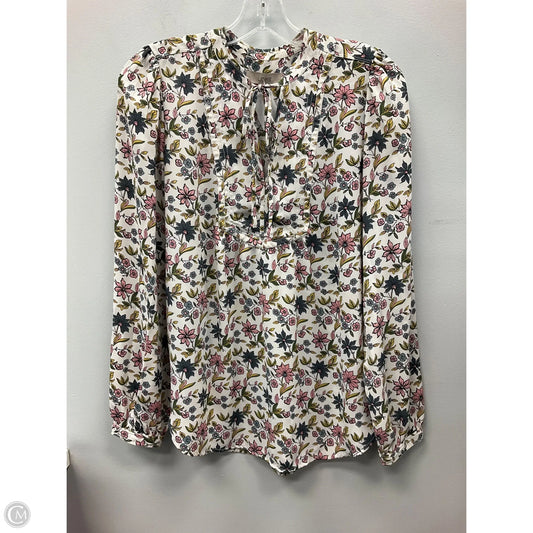 Top Long Sleeve By Loft In Floral Print, Size: Xs