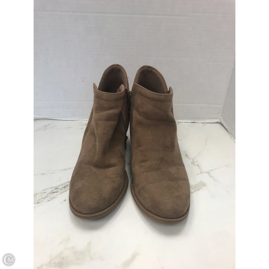Boots Ankle Heels By Madden Girl In Tan, Size: 7.5