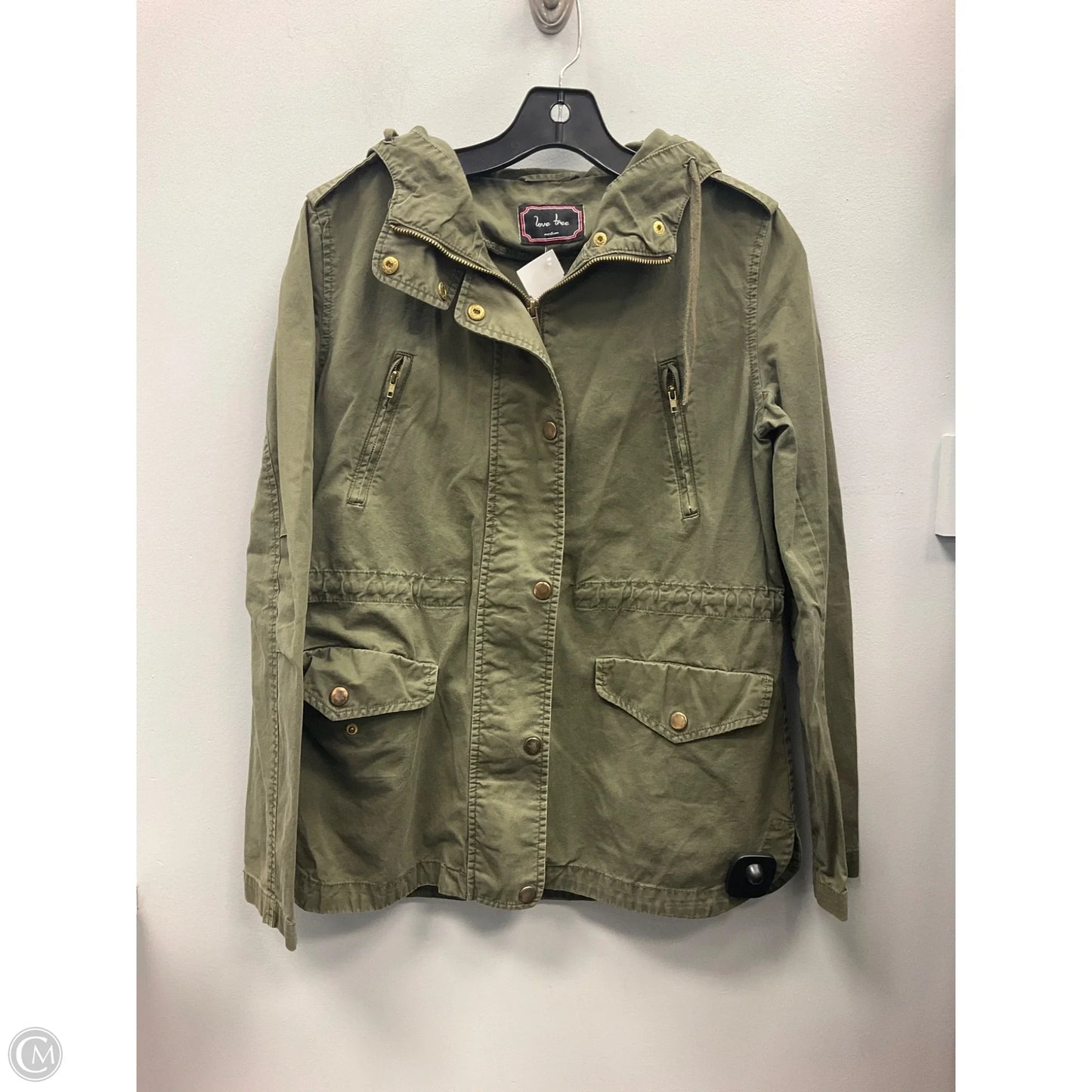 Jacket Utility By Love Tree In Green, Size: M