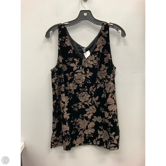 Top Sleeveless By Not Your Daughters Jeans In Black & Tan, Size: S