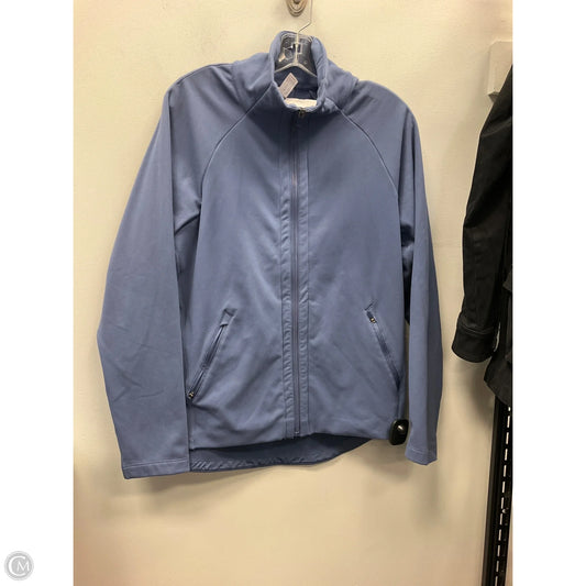 Athletic Jacket By Yogalicious In Blue, Size: L