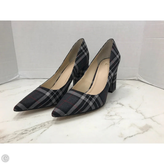 Shoes Heels Block By Marc Fisher In Plaid Pattern, Size: 9.5