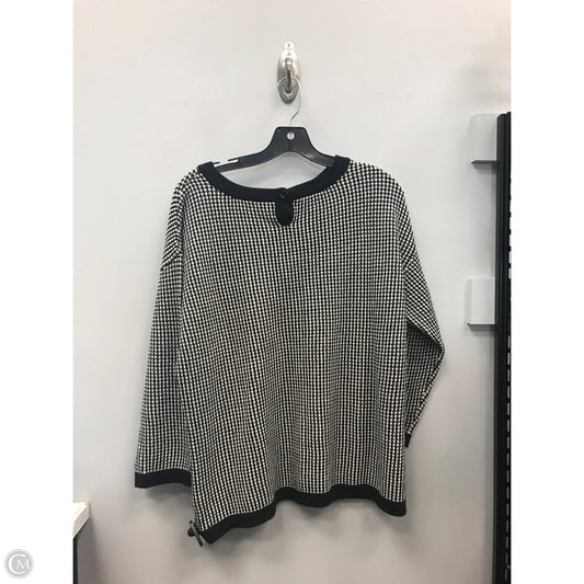 Sweater By Talbots In Black & White, Size: L