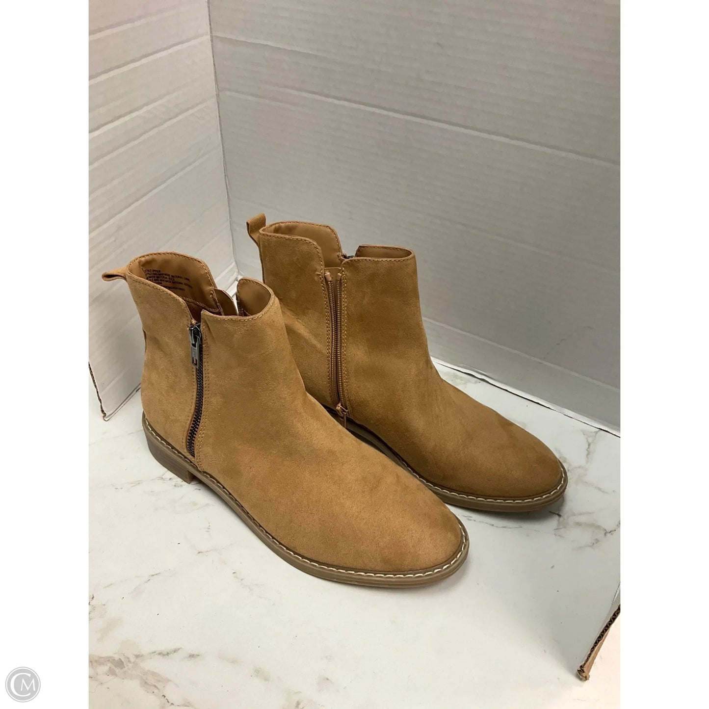 Boots Ankle Heels By Universal Thread In Tan, Size: 9