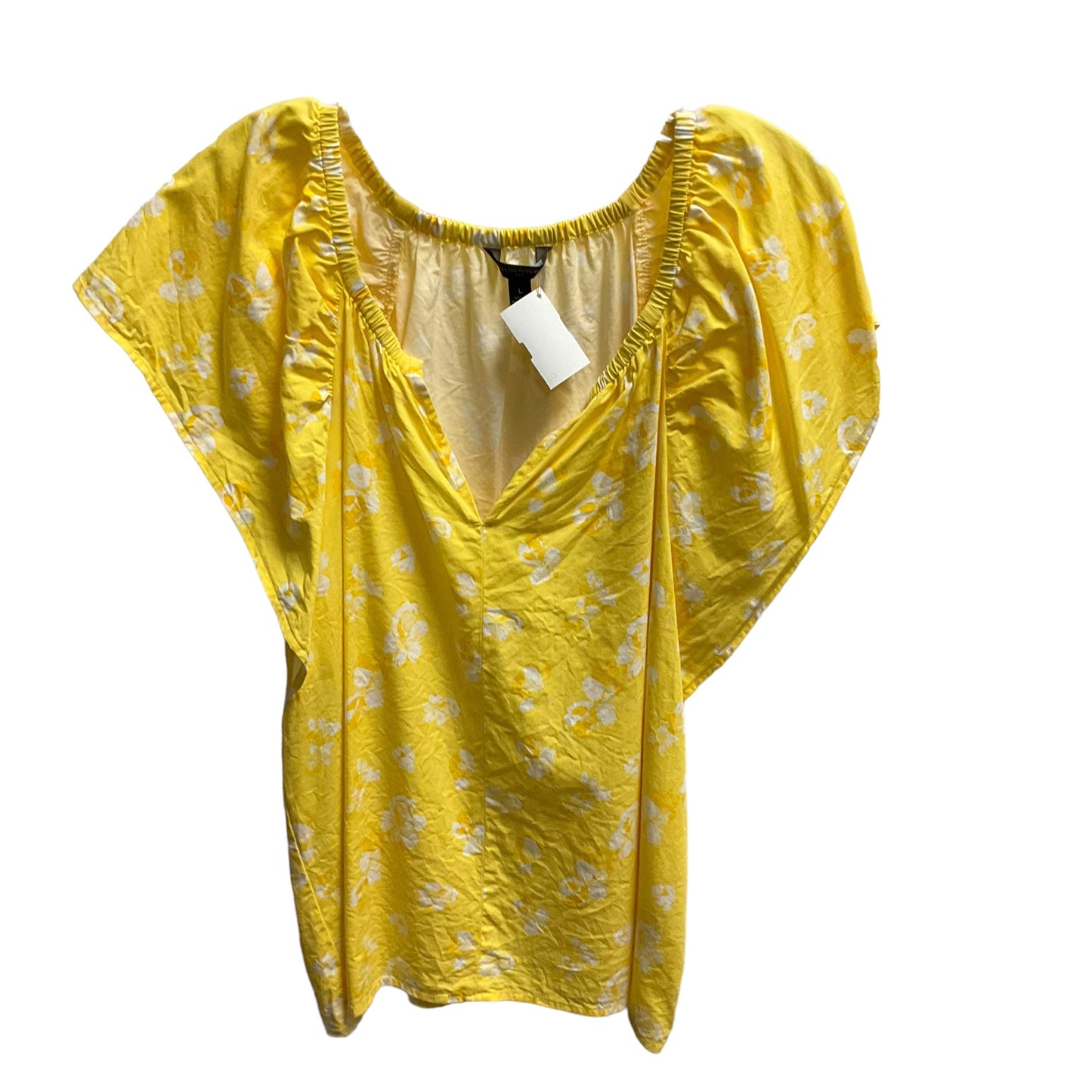 Yellow Top Short Sleeve Banana Republic, Size L