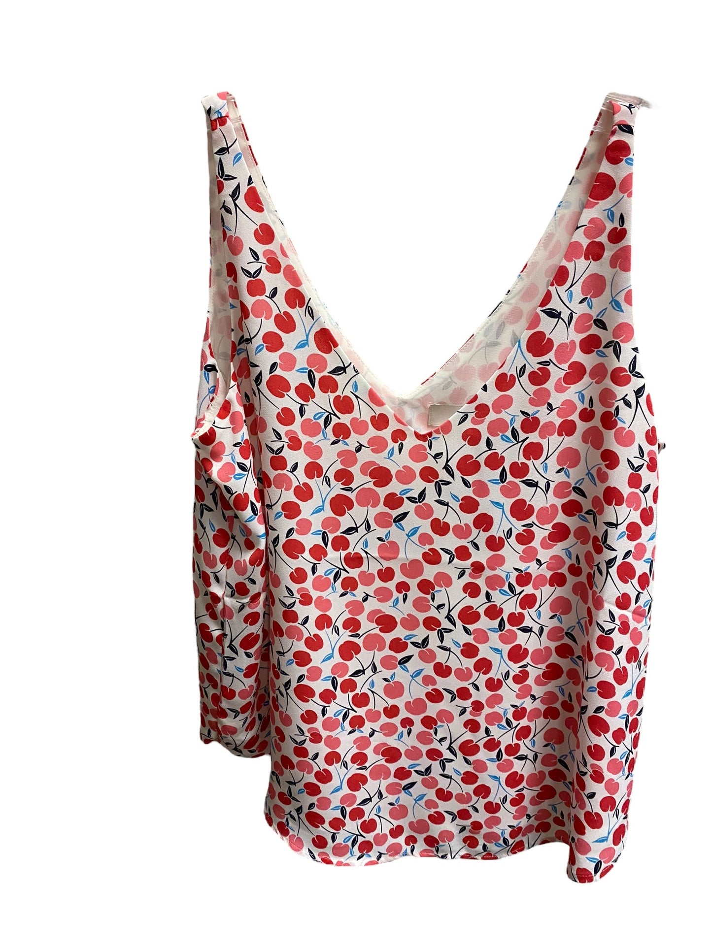 Pink & Red Top Sleeveless Loft, Size Xs